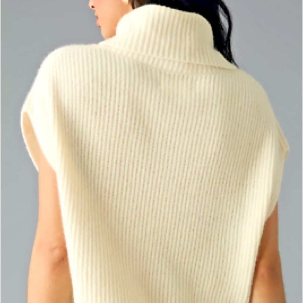 NWT Anthropologie Enza Cashmere Poncho Sweater Vest XS - Picture 2 of 6